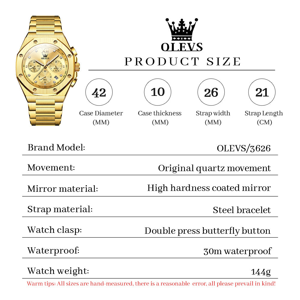 OLEVS 3626 GOLD